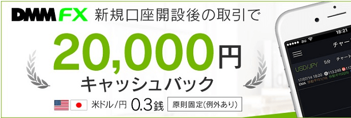 DMMFXのキャッシュバック